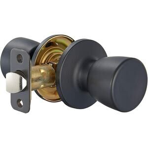 Tulip Door Knob, Passage, Matte Black
